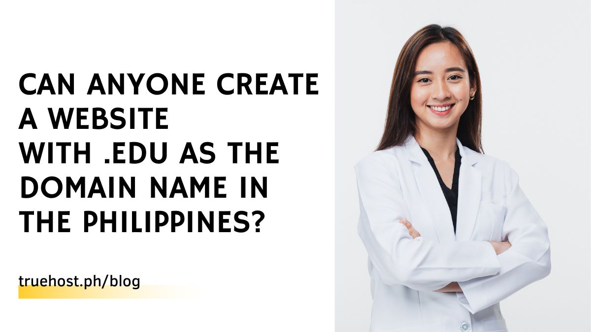 Can anyone create a website with .edu as the domain name in the Philippines?