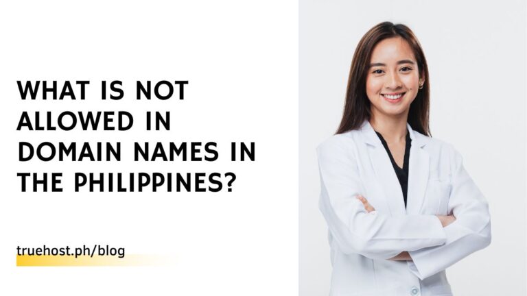 What is Not Allowed in Domain Names in the Philippines?