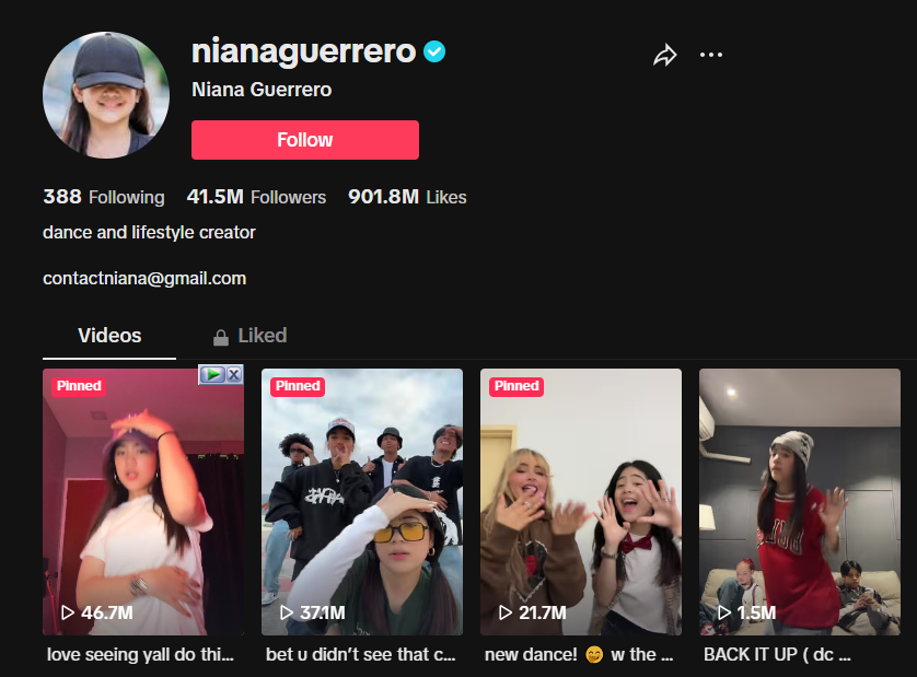 In 2023, Niana Guerrero, a popular dancer and lifestyle creator, holds the title of the most followed TikTok influencer in the Philippines. 