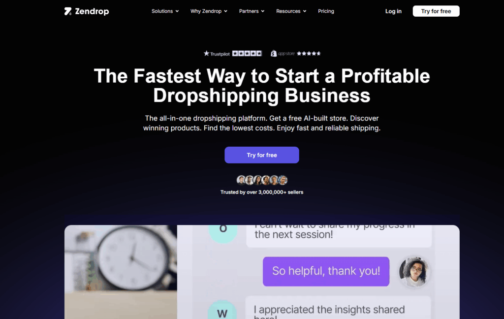 Zendrop is built for dropshippers who want fast shipping and high margins.