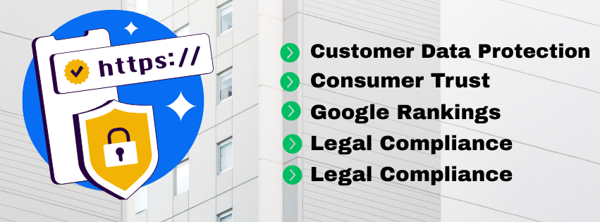 Shows the five reasons SSL certificates help your site have secure online payments
