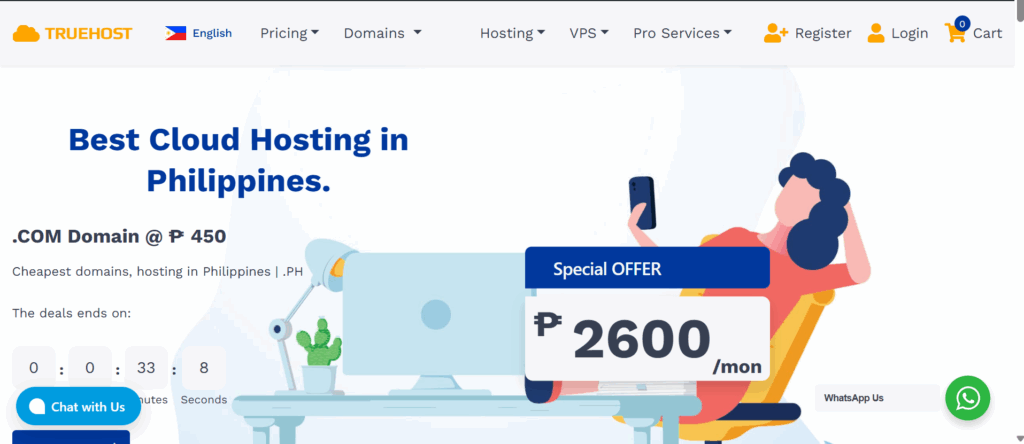 a screenshot of truehost ph 
