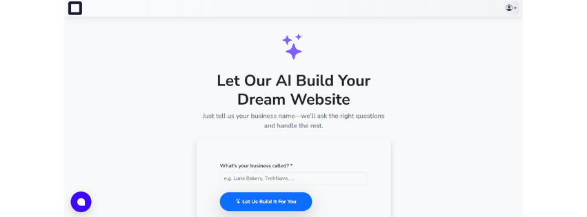 Screenshot of the interview the ai hold with the client to understand what you want with the AI