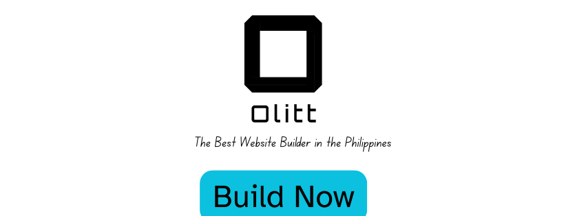 An olitt logo and he tag The best websit builder in the philippines and the cta Build Now