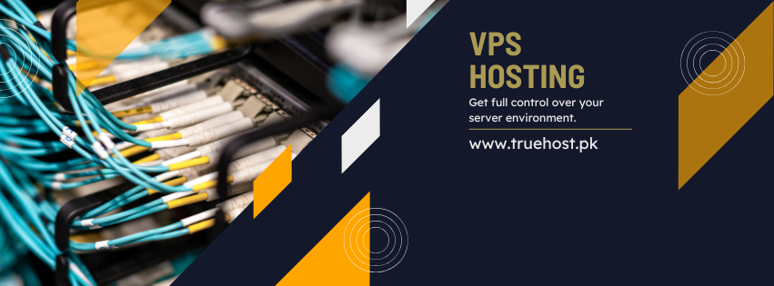 The cta for vps hosting, shows a dedicated server and the truehost pk link.