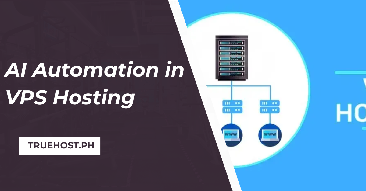 Vps graphic showing how it works, and the title ai automation in vps hosting